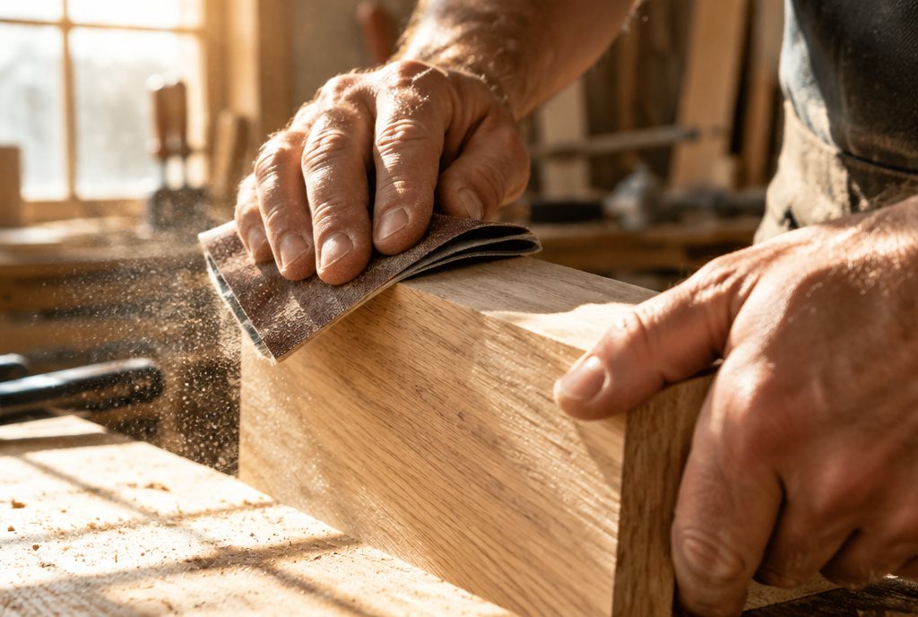 Handarbeit an Holz